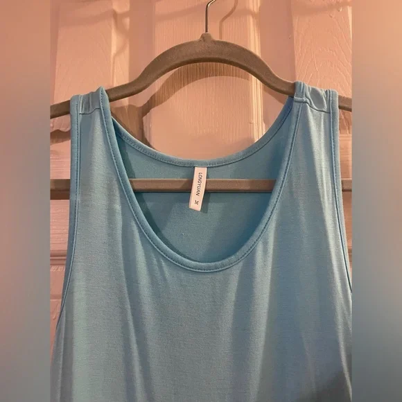 LONGYUAN Summer Dress - Stretchy Sun Dress Tank Dresses with Pockets - Picture 4 of 5